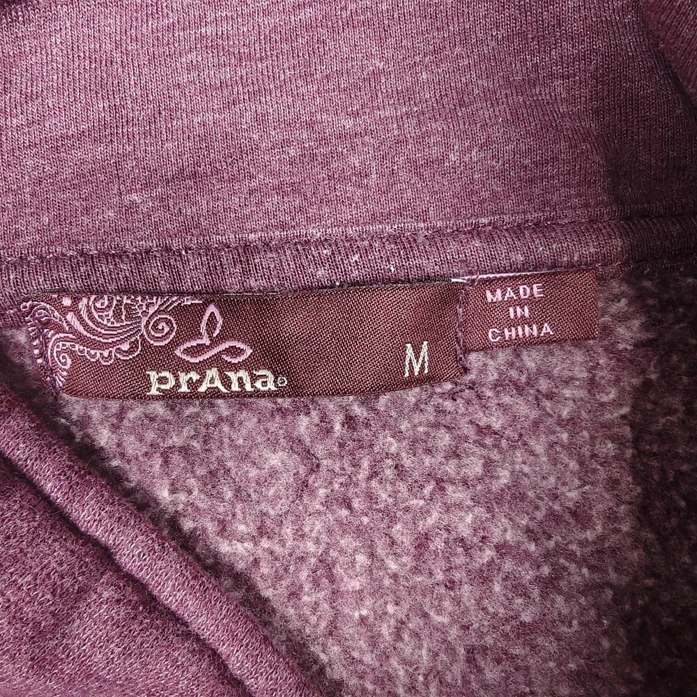 PrAna Jacket Womens Medium Purple Cotton Blend Fleece Lined Button Front Pockets - Picture 3 of 8